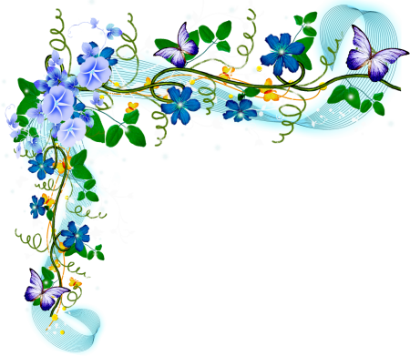 Цветочные уголки для текста