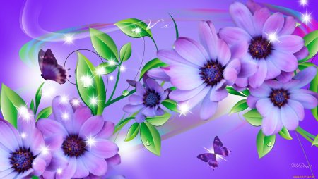 Яркие цветы