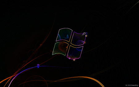 Черный фон рабочего стола Windows 7
