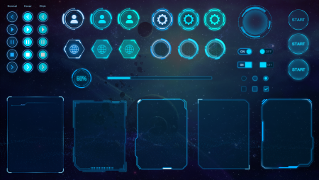 Интерфейс Sci Fi арт 4х3