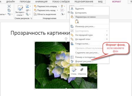 Как сделать рисунок прозрачным в повер поинт