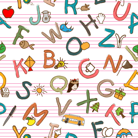 Детский паттерн буквы