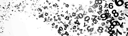 Несколько цифр на белом фоне