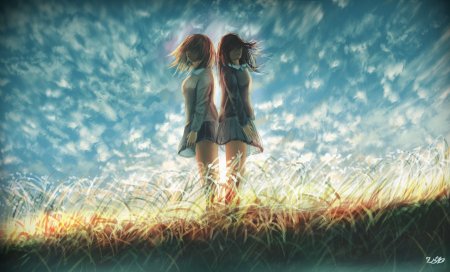 Девушки спина к спине