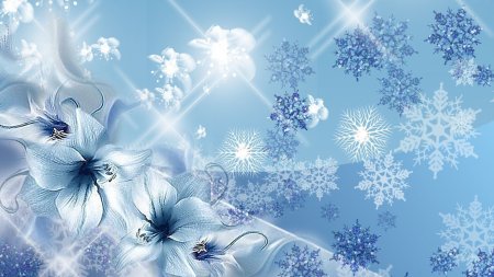 Обои снежинки