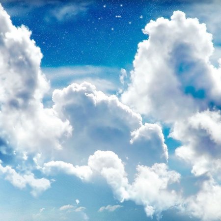 Голубое небо с облаками