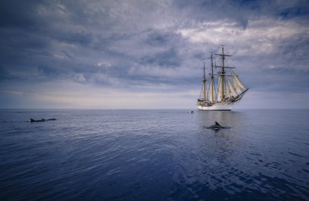 Корабль в море
