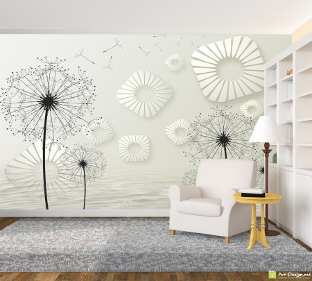 Обои одуванчики на стену