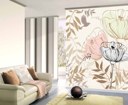 Дизайнерские обои в интерьере