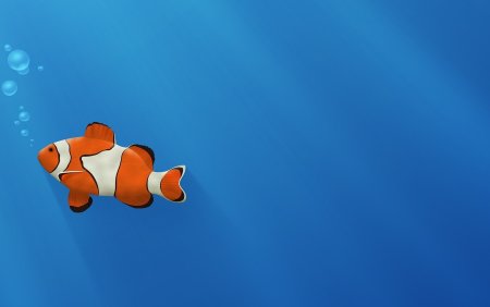 Рыбки на голубом фоне