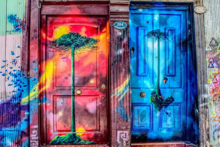 Входная дверь арт