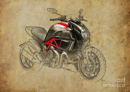 Ducati Diavel рисовать