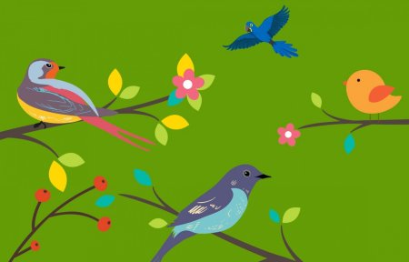Весенние птицы вектор