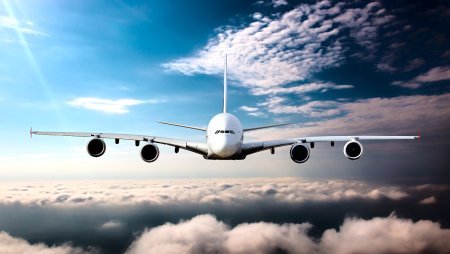 Airbus a380 в воздухе