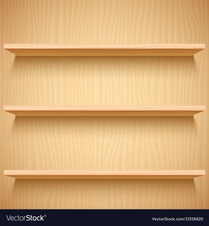 Пустые деревянные полки