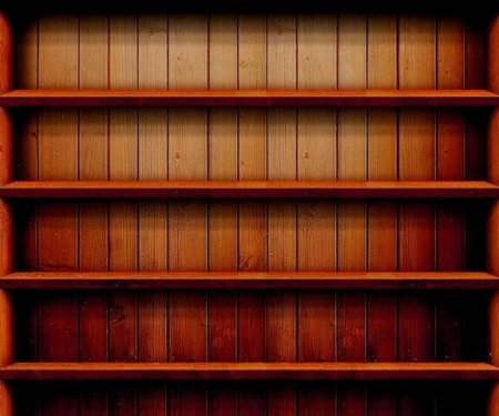 Пустой книжный стеллаж