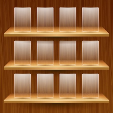 Пустые библиотечные полки