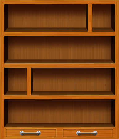 Пустые книжные полки