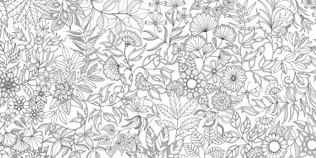 Цветочный фон раскраска