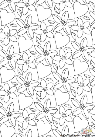 Раскраска цветы маленькие