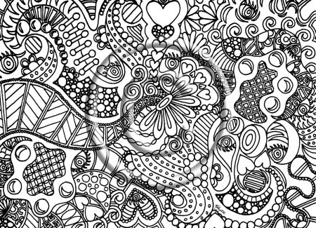 Черно белая раскраска антистресс