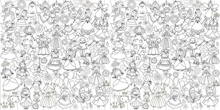 Большие раскраски для девочек