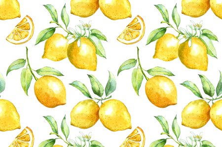 Лимон акварелью