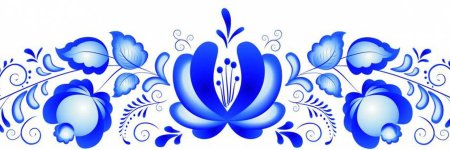 Гжельский орнамент в полосе