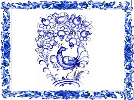 Рамочка в стиле Гжель
