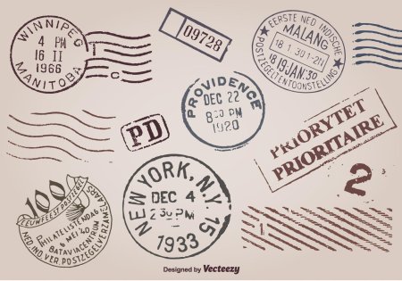 Старинный почтовый штамп