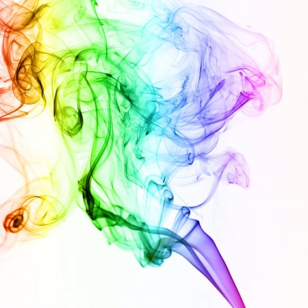 Радужная абстракция на белом фоне