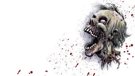 Страшное лицо на черном фоне