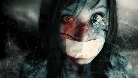 Череп на черном фоне