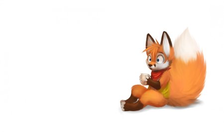 Фурри на белом фоне