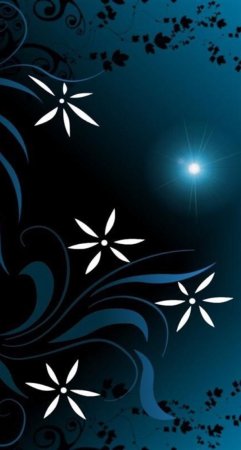 Синий рисунок на черном фоне