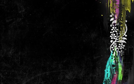 Яркие узоры на черном фоне