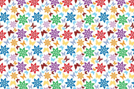 Мелкие разноцветные цветочки