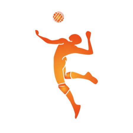 Волейболист на белом фоне