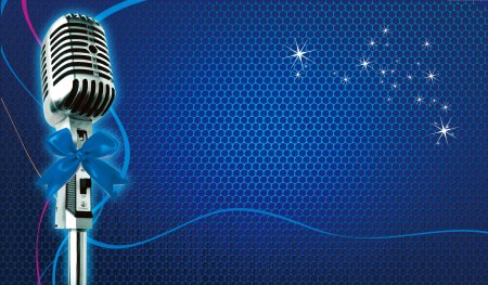 Фон с микрофоном для визитки