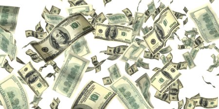 Деньги на белом фоне