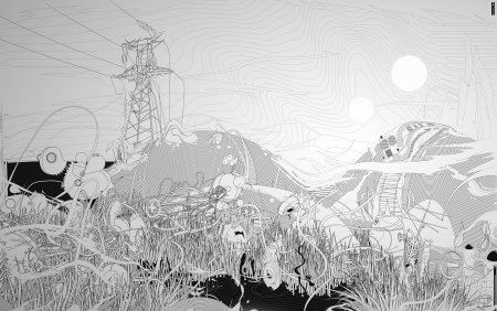 Современная Графика пейзаж