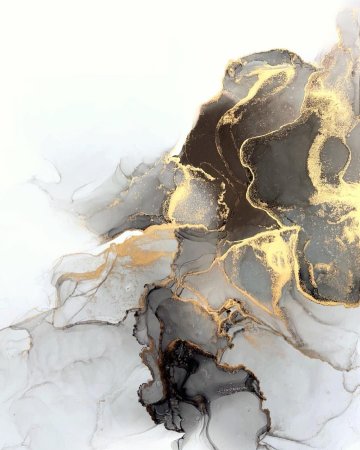 Акварельные разводы с золотом