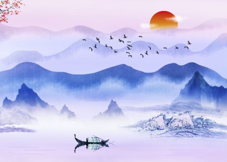 Горы в китайском стиле