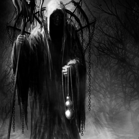 Скелет с косой