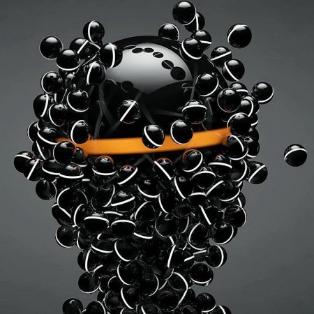 Минималистичный рисунок на черном фоне