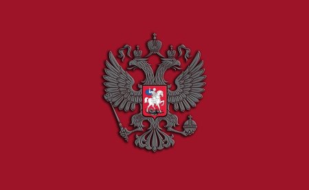 Красный флаг с двухноавым орлом