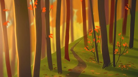 Лес мультяшный