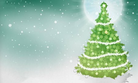 Новогодний фон с елкой
