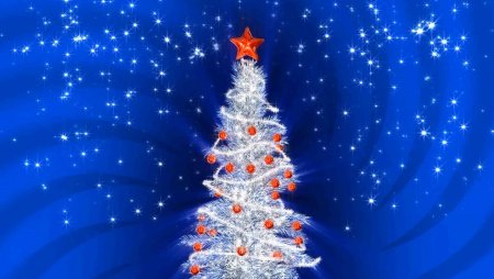 Новогодний фон с елкой