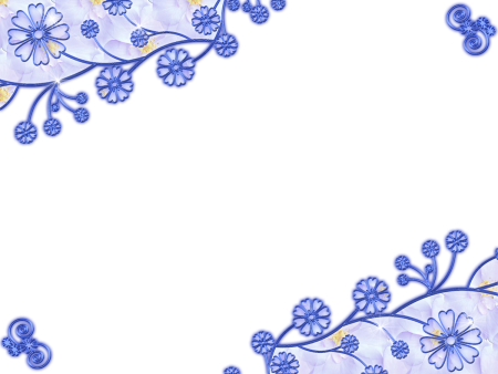 Рамка Гжель на прозрачном фоне